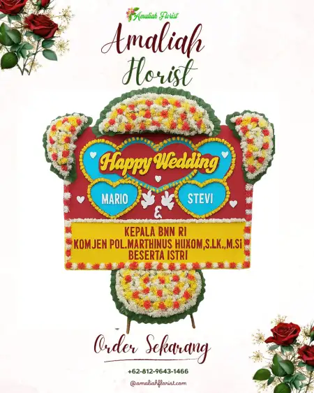 Papan Bunga Pernikahan Anggruk
